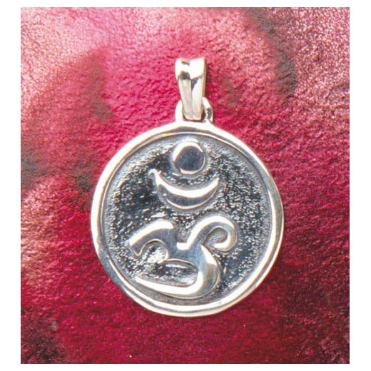 Ohm op zwarte zilverplaat hanger