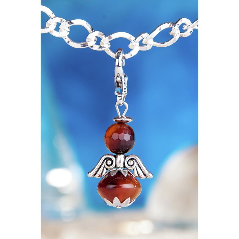 Agaat engel charm
