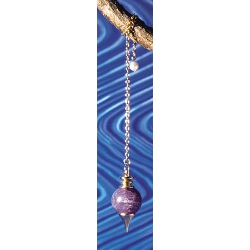Amethyst bal pendel met ketting