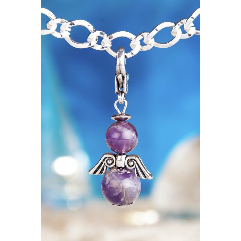 Amethyst engel charm