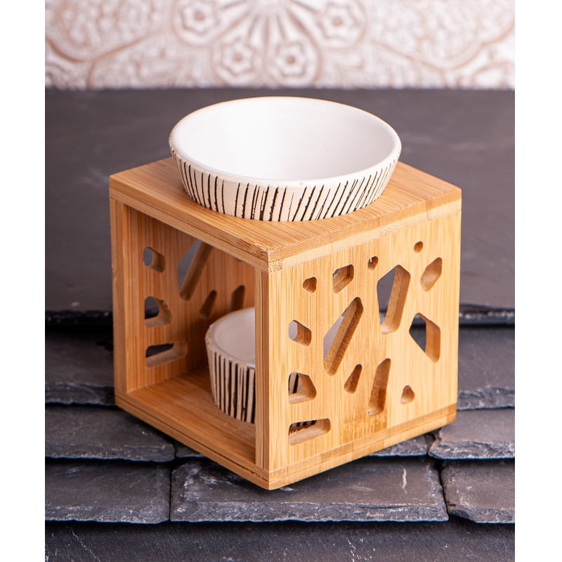 Aromalamp bamboe keramiek