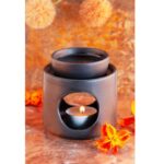 Aromalamp zwart keramiek