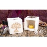 Aromalamp Levensboom met zeef vierkant marmer