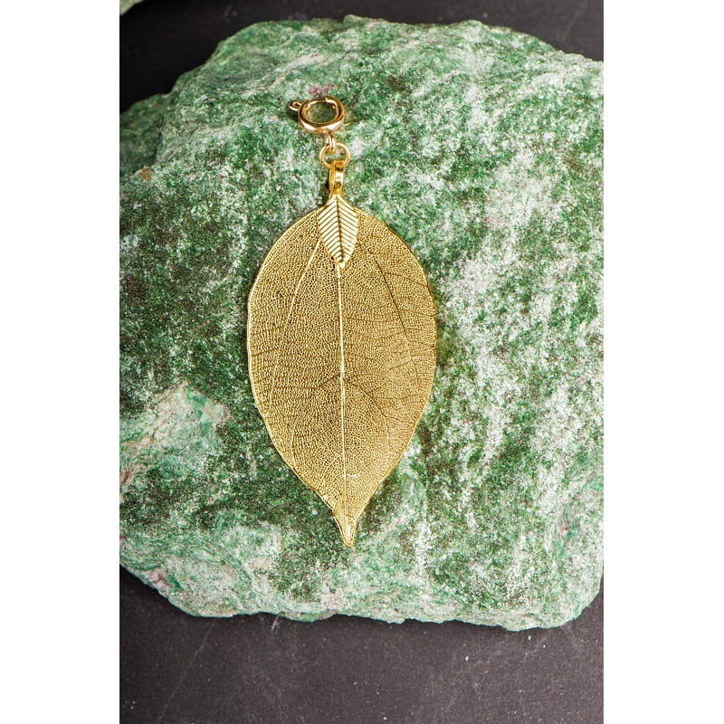 Boeddha blad verguld klein