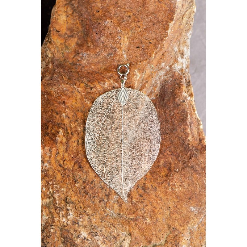 Boeddha blad verzilverd middel