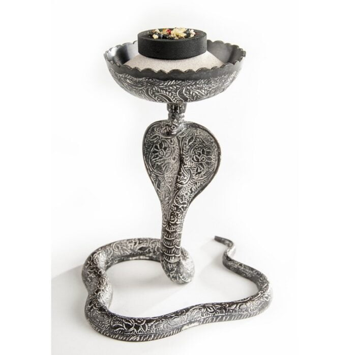 Cobra wierookbrander messing gegraveerd