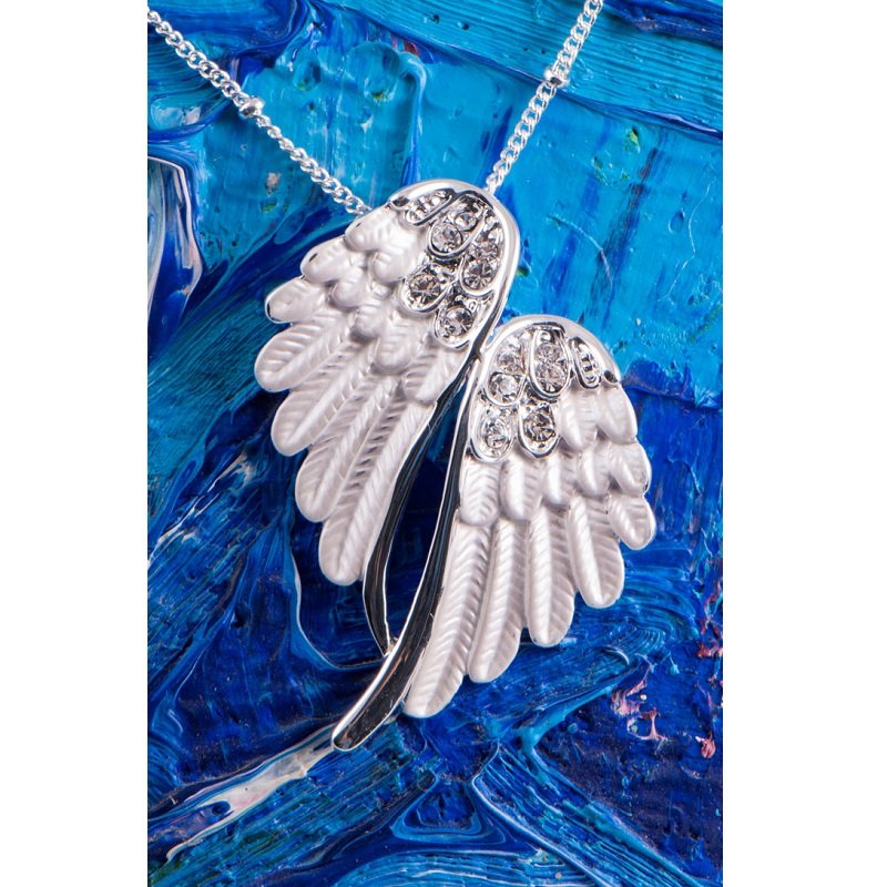 Hanger engel vleugels zilverkleurig