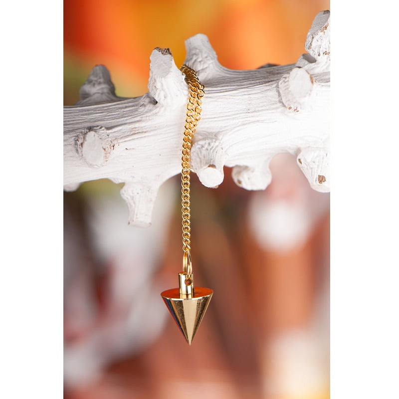 Kegel pendel messing verguld 22 mm