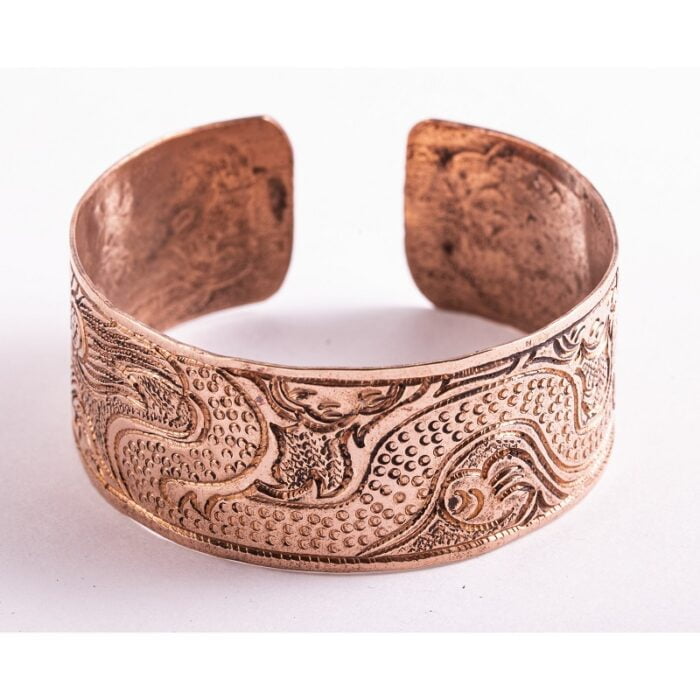 Koperen armband met drakenpatroon Koperen armband met drakenpatroon