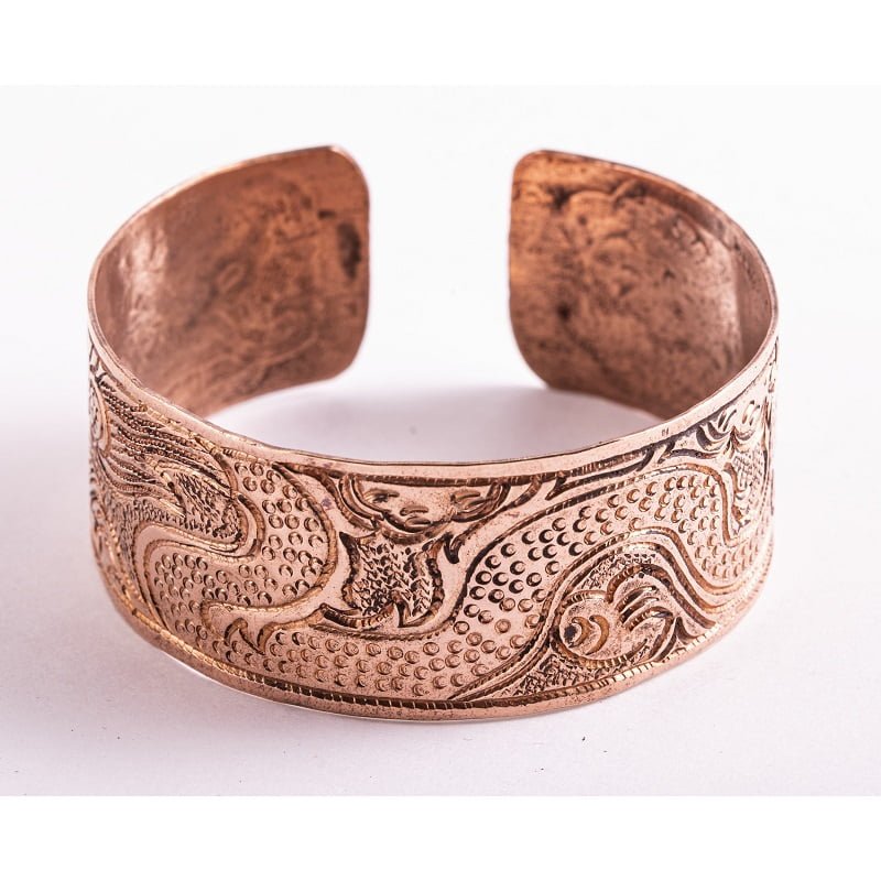 Koperen armband met drakenpatroon
