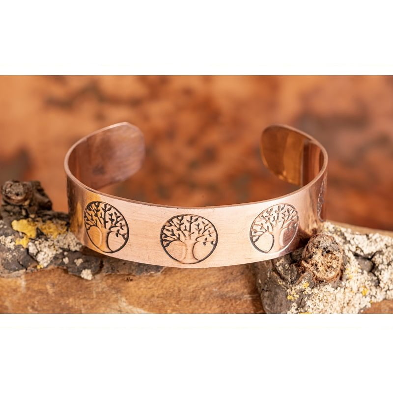 Koperen armband met levensboom