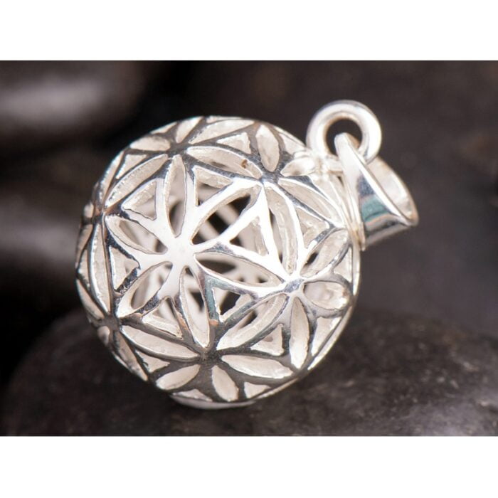 Levensbloem bolhanger zilver
