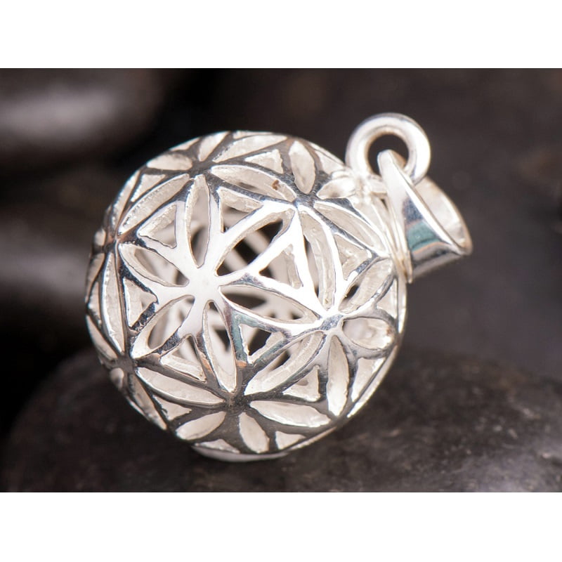 Levensbloem bolhanger zilver