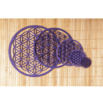 Levensbloemen hout lila