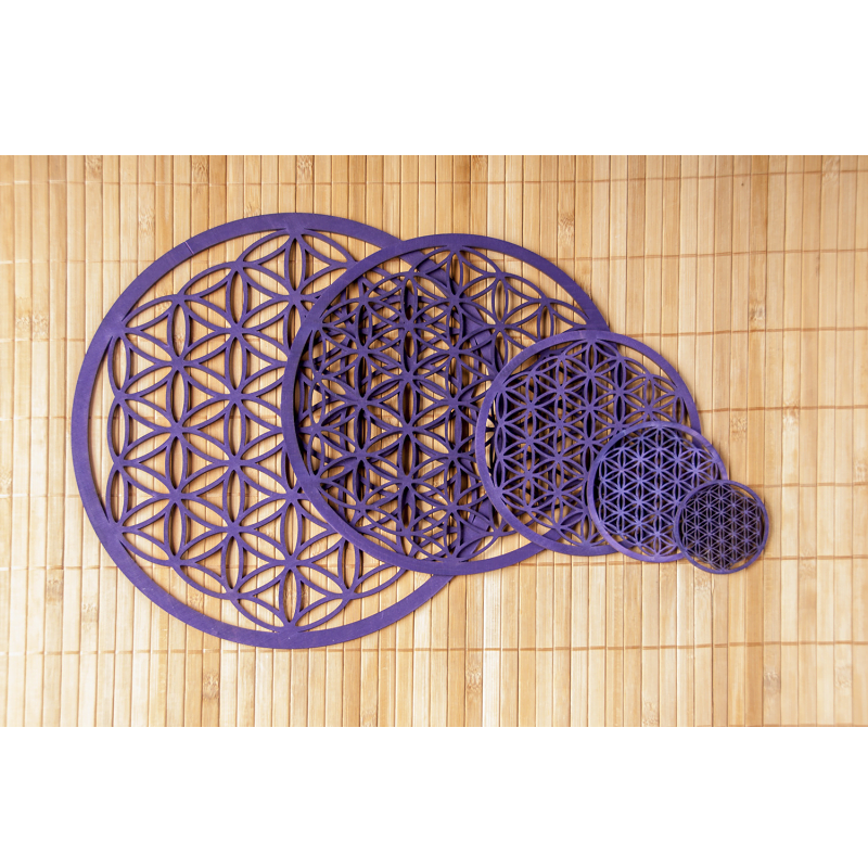 Levensbloemen hout lila