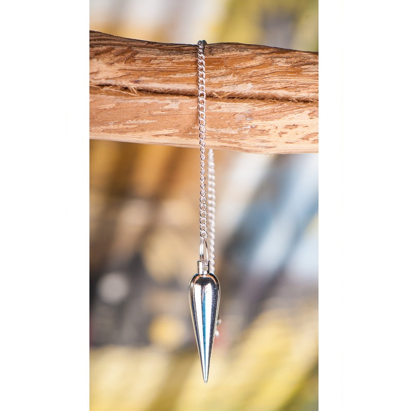 Pegel pendel messing verzilverd 39 mm