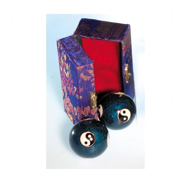 Qi Gong ballen yin yang blauw