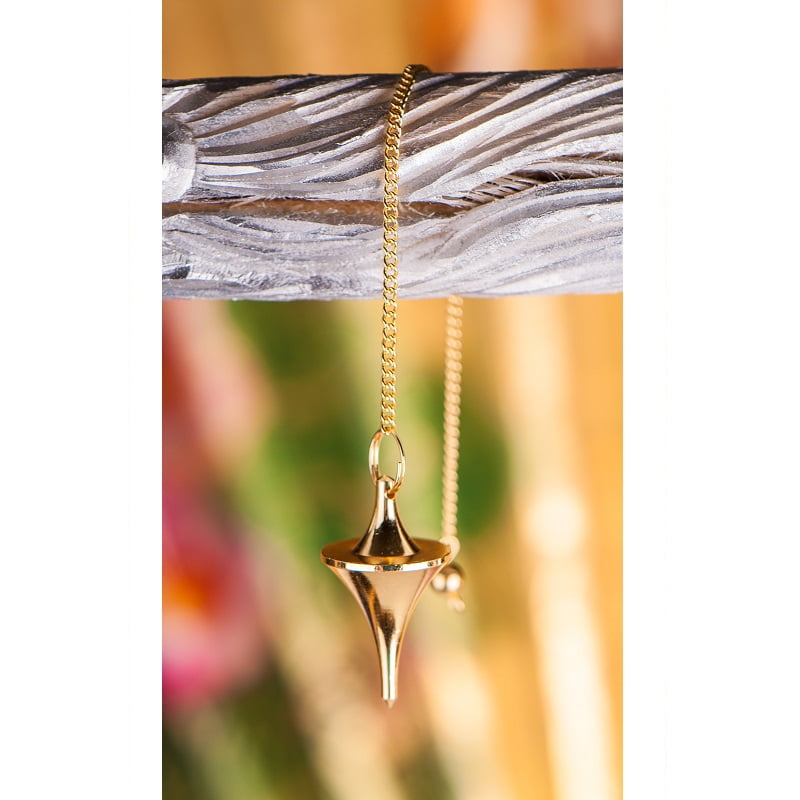 Trechter pendel messing verguld