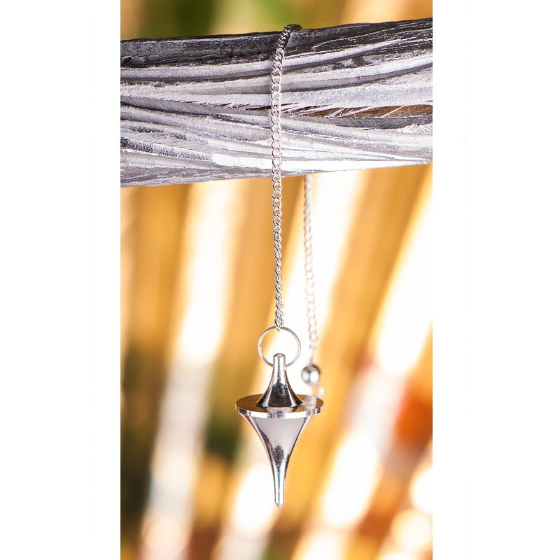 Trechter pendel messing verzilverd