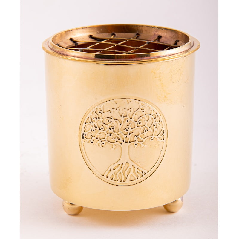 Wierookbrander met netje Yggdrasil messing