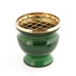 Wierookbrander met netje emaille groen