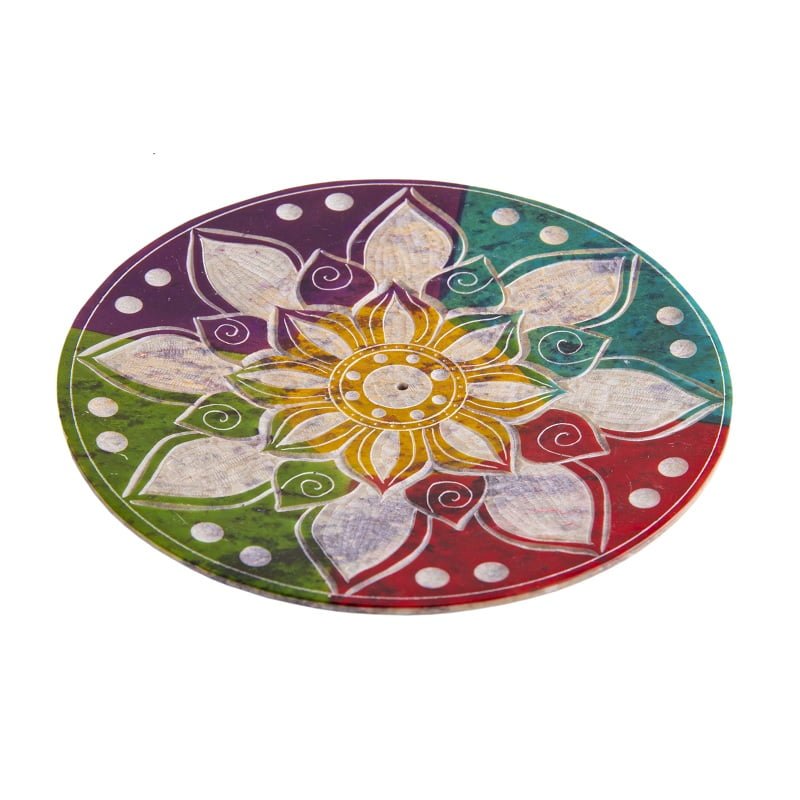 Wierookhouder speksteen kleurrijke Mandala