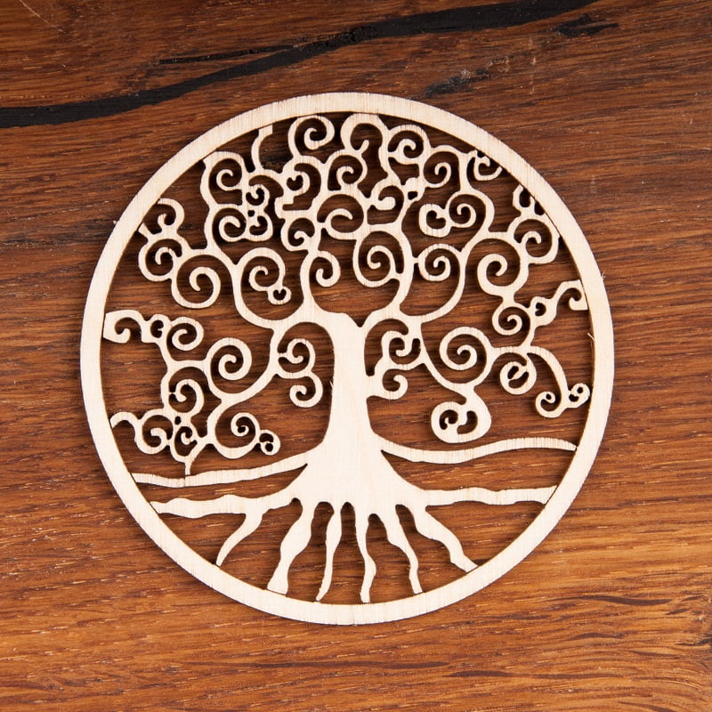 Yggdrasil levensboom hout 8 cm