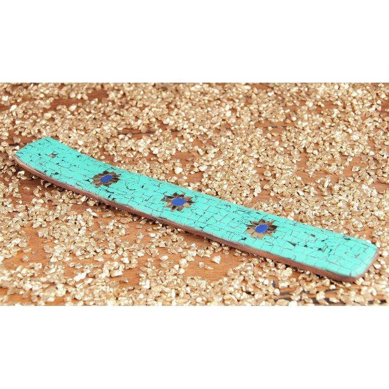 Wierookhouder bootje jaipur turkoois