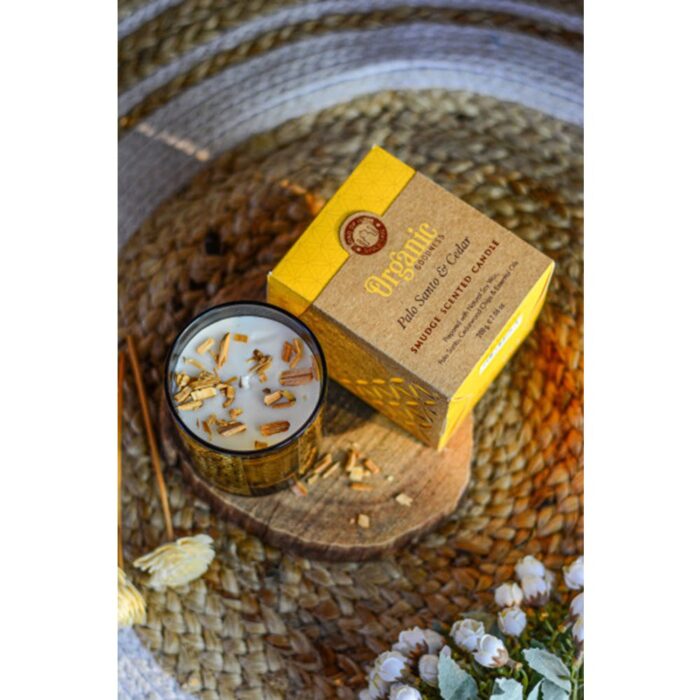 Biologische sojawaskaars Palo Santo en cederhout Biologische sojakaars Palo Santo en cederhout