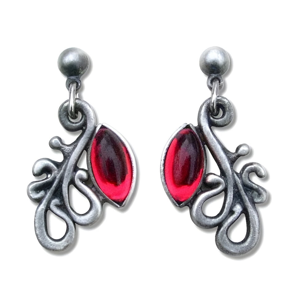 Camile oorbellen rood