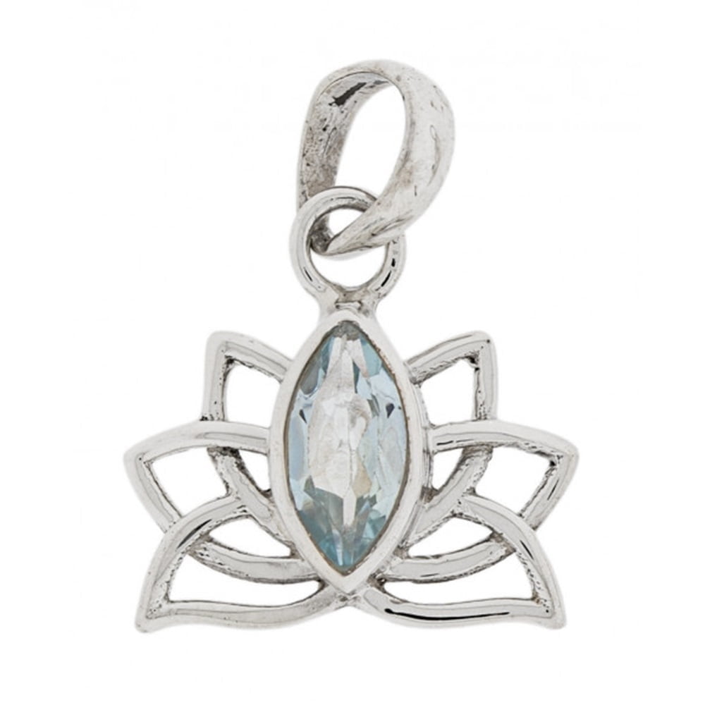 Hanger Lotus met topaas