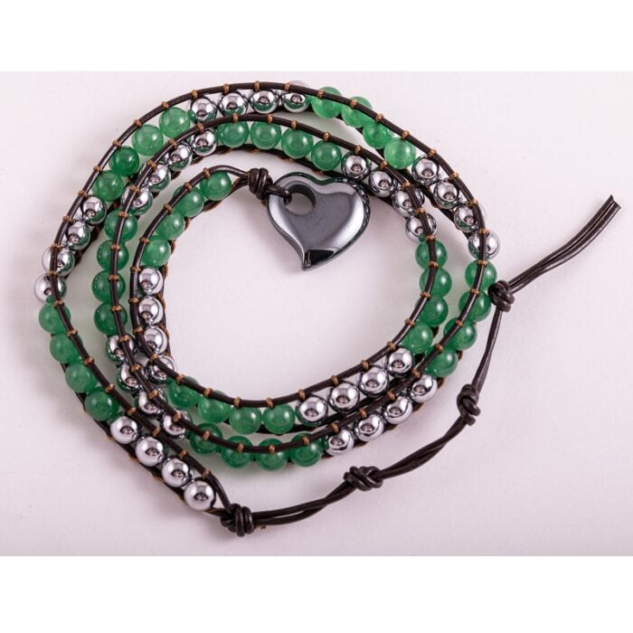 Magneet wikkelarmband aventurijn