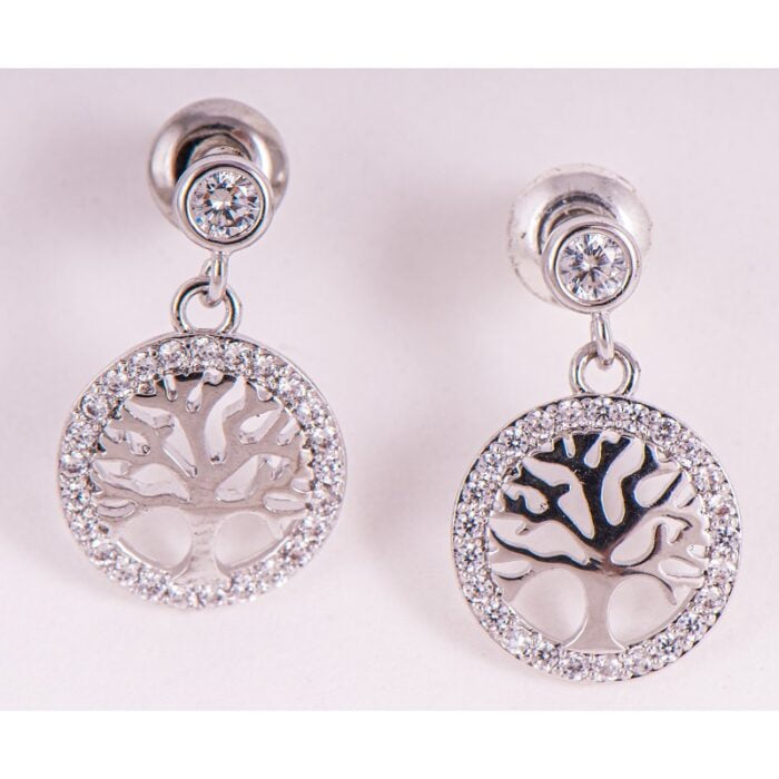 Oorbellen levensboom 1 cm