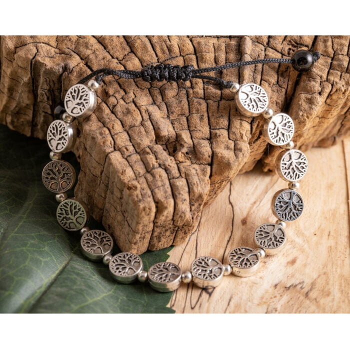 Armband levensboom messing verzilverd