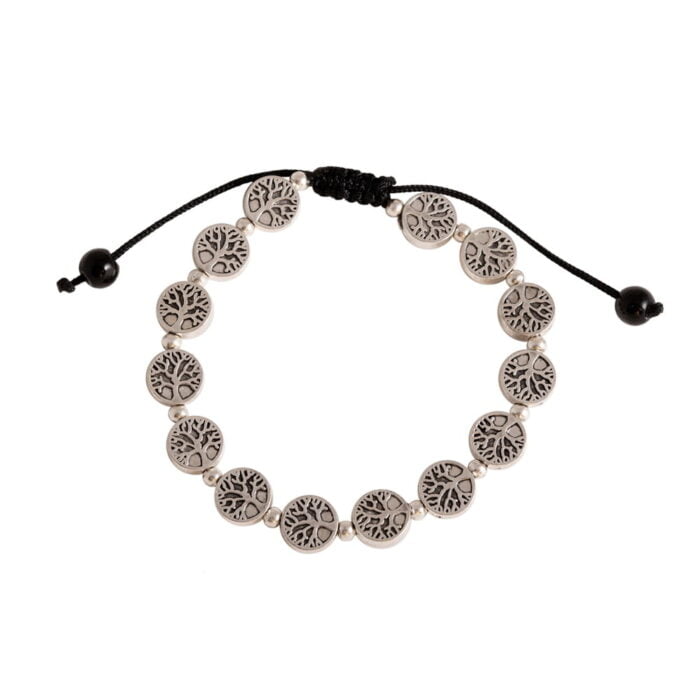 Armband levensboom messing verzilverd2