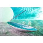 Wierookhouder bootje levensbloem turkoois