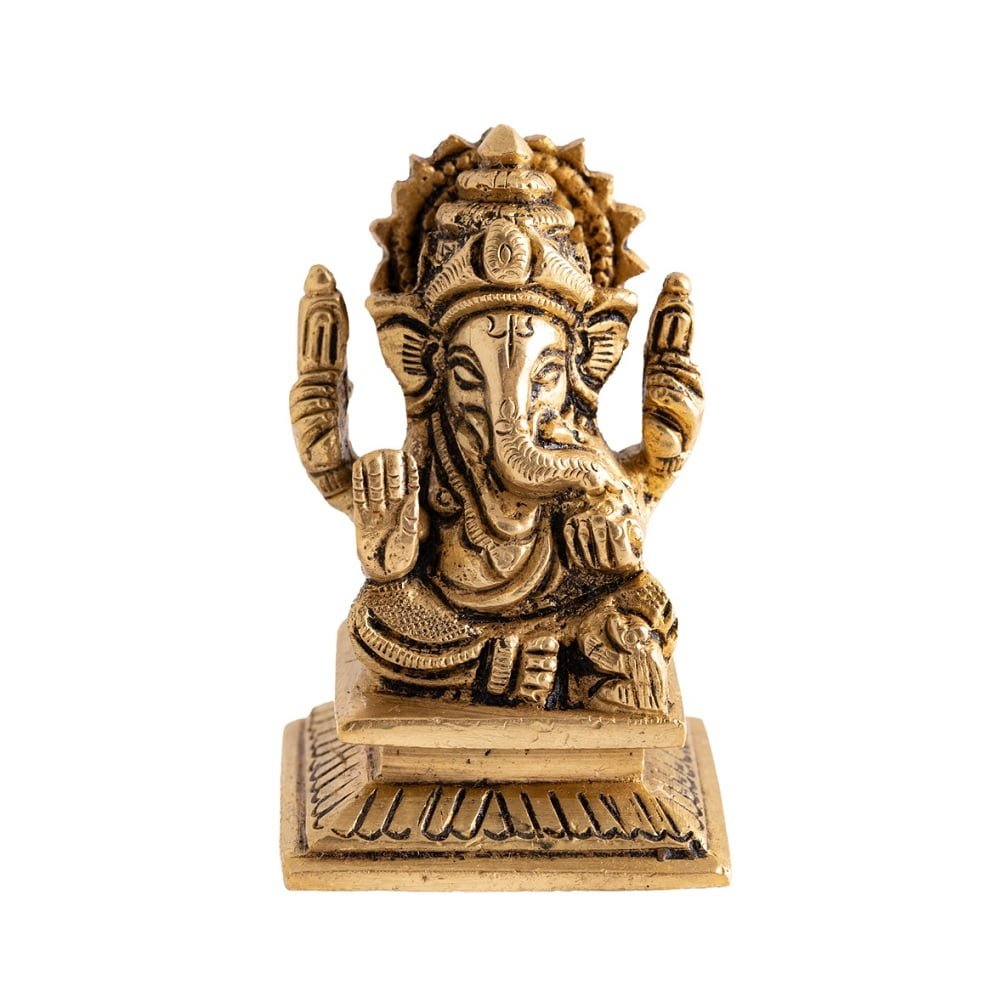 Ganesha messing goud mat