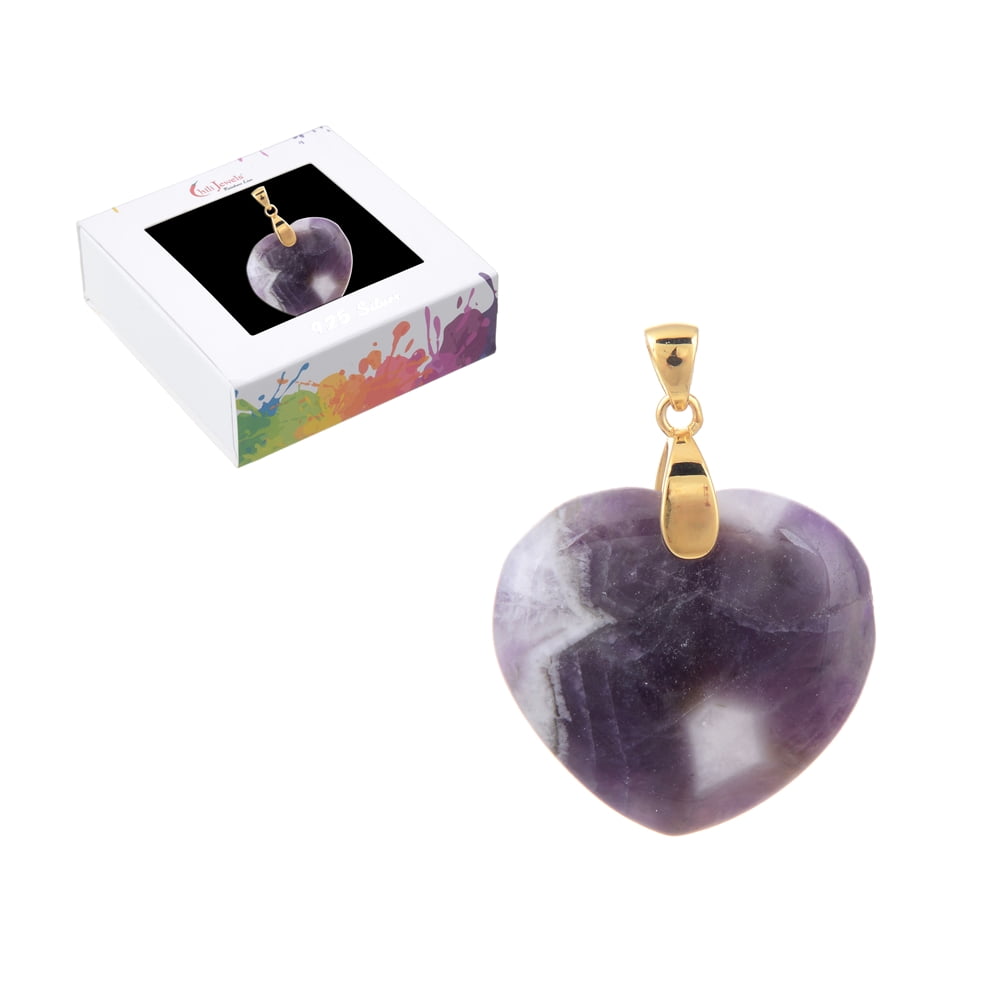 Amethist hart verguld Amethist hart verguld