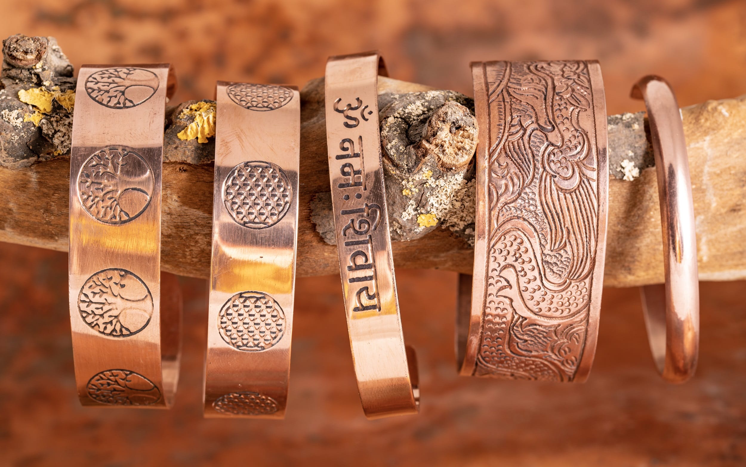 Koperen armbanden assortiment