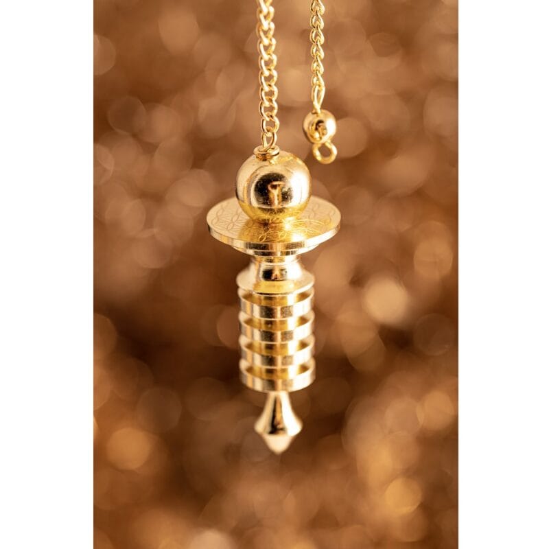 Pendel messing met levensbloem