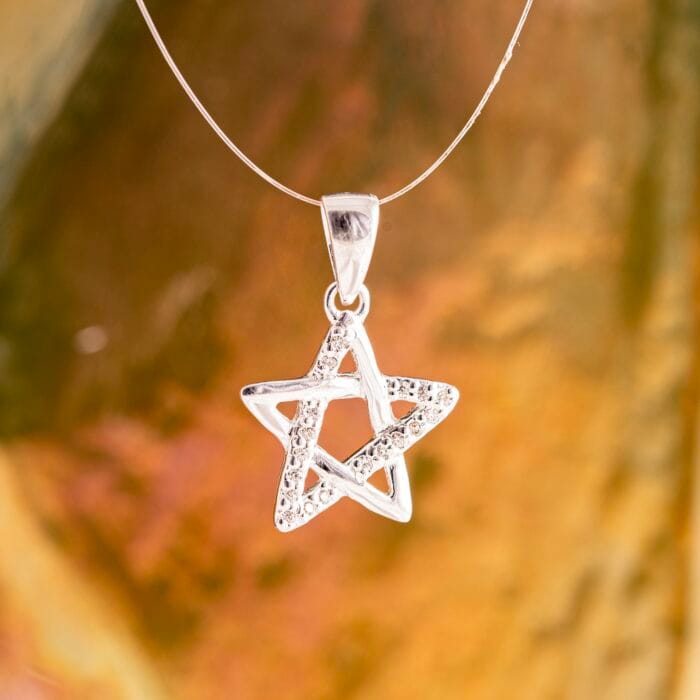 Hanger pentagram zilver Hanger pentagram zilver