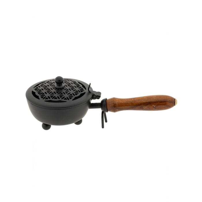 Wierookbrander met handvat Levensbloem