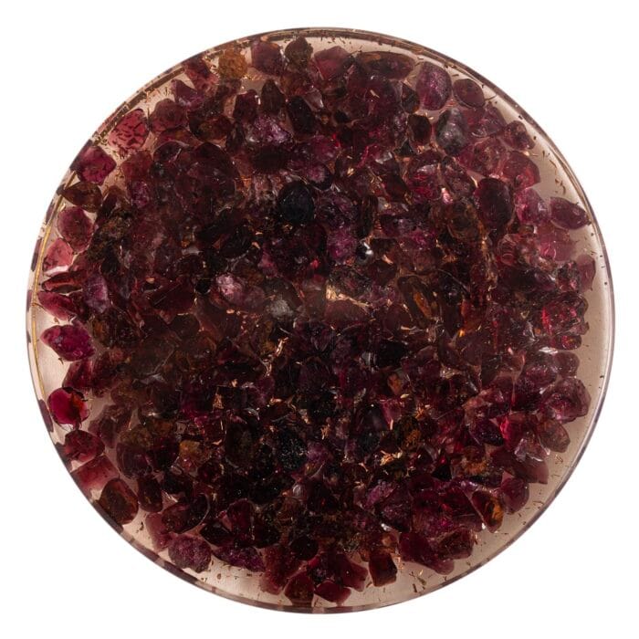 Orgonite onderzetter Granaat