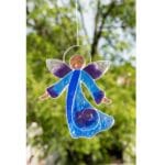 Raamhanger Engel blauw paars