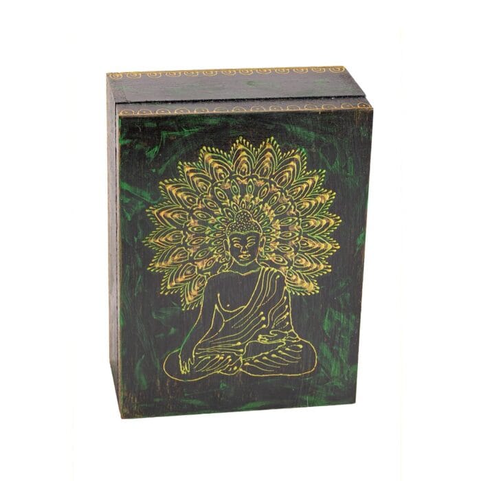 Boeddha houten kist groot