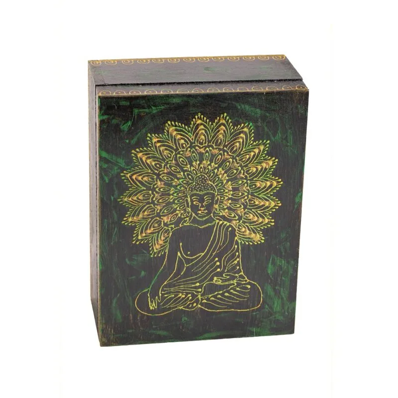 Boeddha houten kist groot