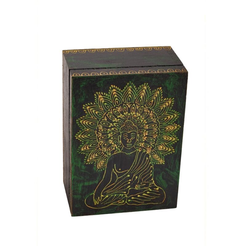 Boeddha houten kist klein