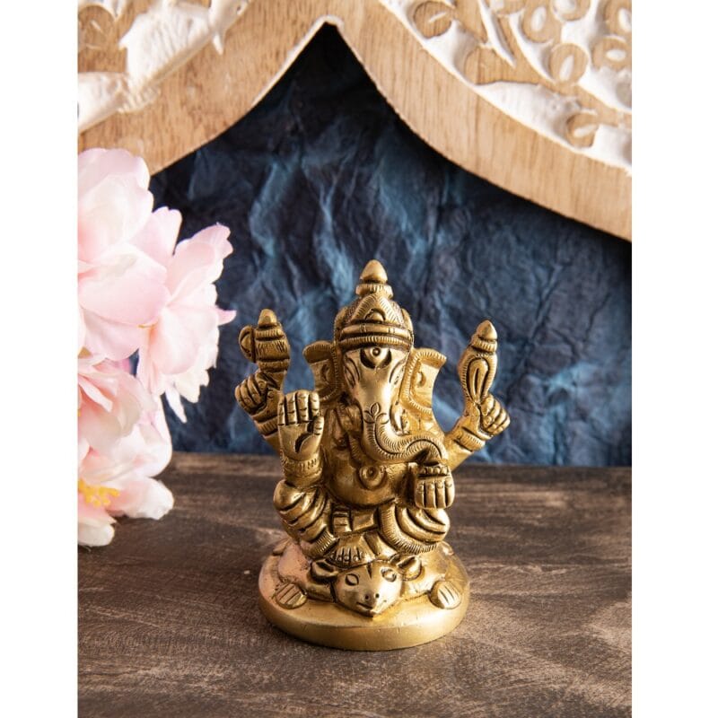 Ganesha messing met Muis