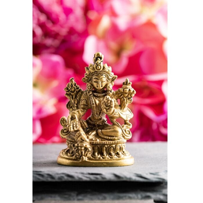 Groene Tara messing 6 cm