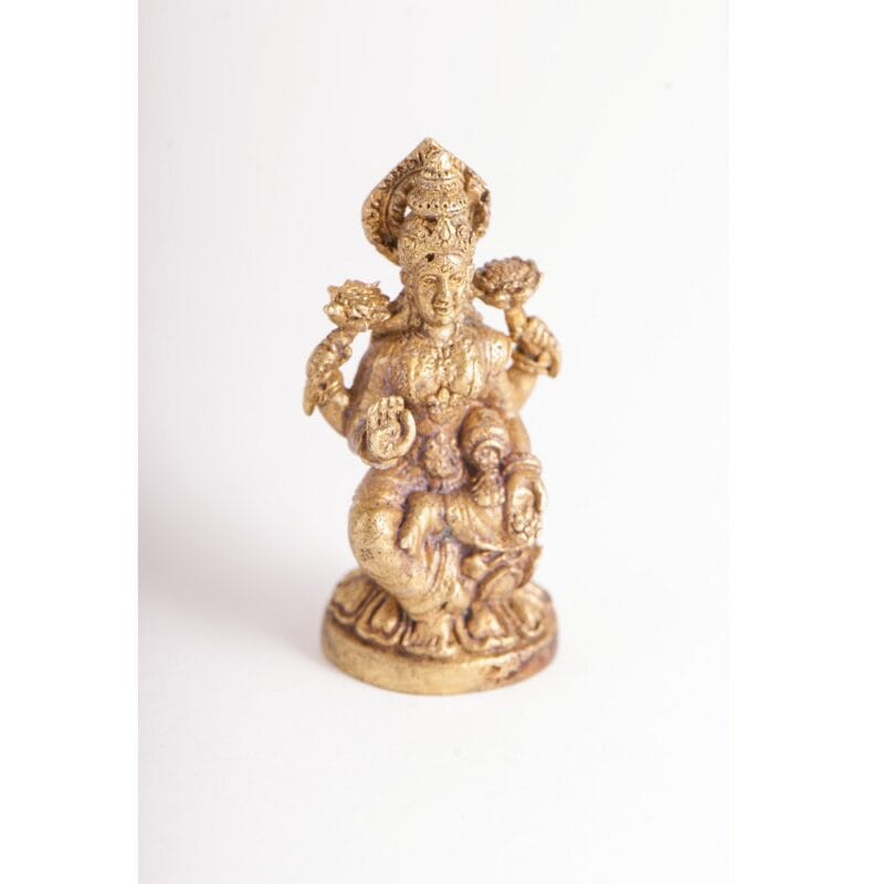 Miniatuur Lakshmi messing2